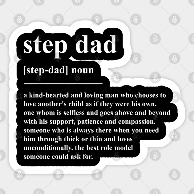 Step Dad Definition Step Dad Definition Sticker TeePublic